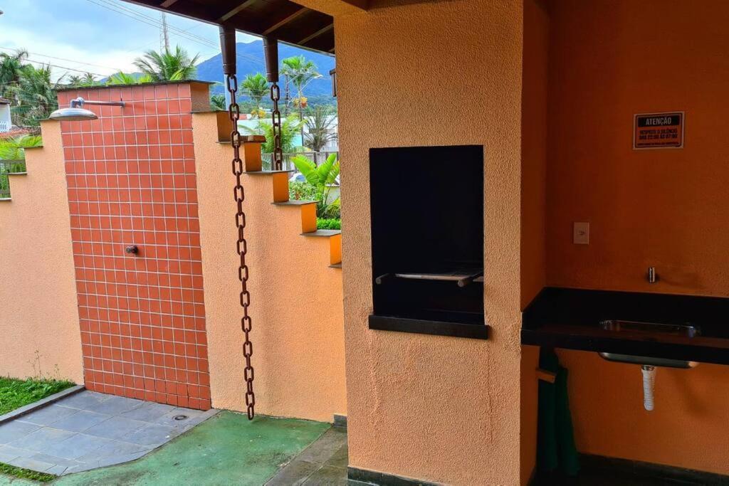 100Mts Da Praia Com Churrasqueira, Piscina E Wi-Fi カラグァタトゥバ エクステリア 写真